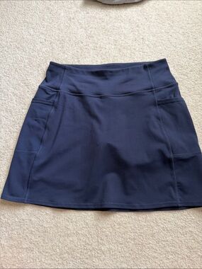 Skechers Navy Athletic Skirt with Side Pockets